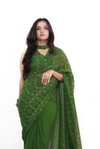 DAC Drishti Georgette Silk Bandhani Party Wear Readymade Sarees Wholesalers In Delhi